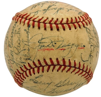 1949/50 New York Yankees World Champions Team Signed Baseball (26 signatures) Includes DiMaggio